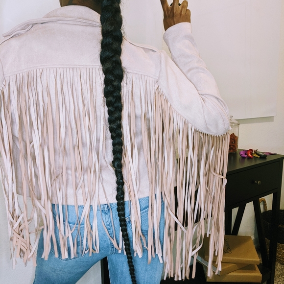 ❗SOLD❗Suede Fringe Biker Jacket - Picture 4 of 4